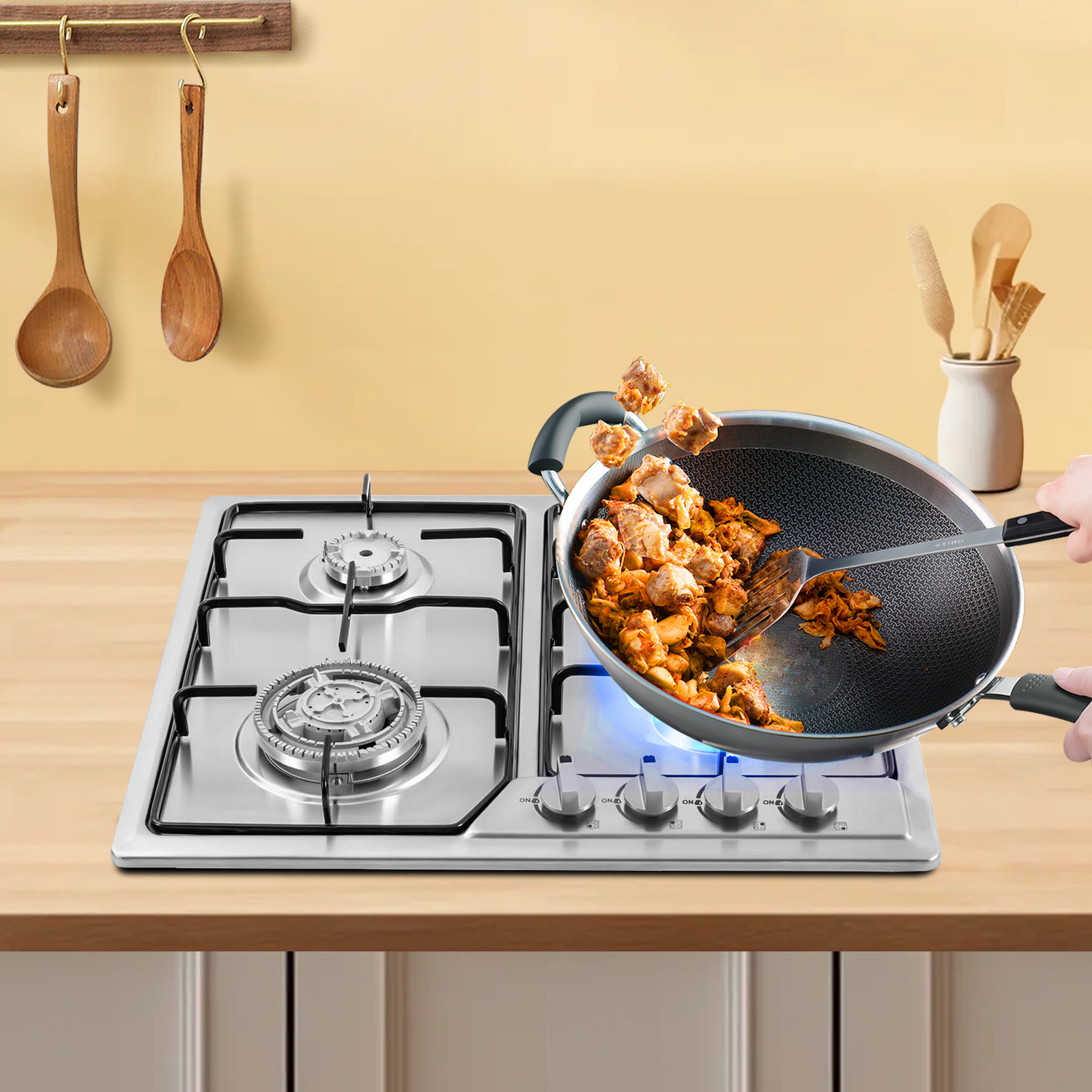 Commercial Kitchen Stove - 4 Head Eye Stove Gas Stove