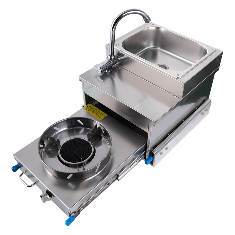 Commercial Kitchen Burner - RV Pull-out Gas Stove With Sink