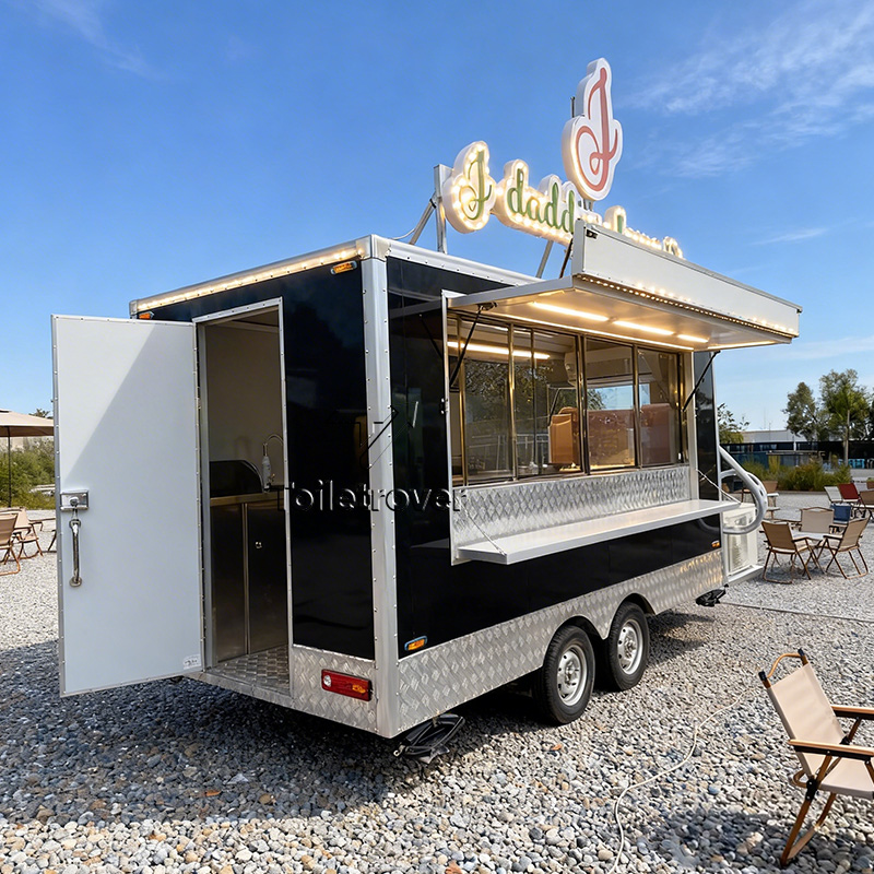 Commercial Kitchen Trailer - Cheap Food Truck Carts Customizable Mobile