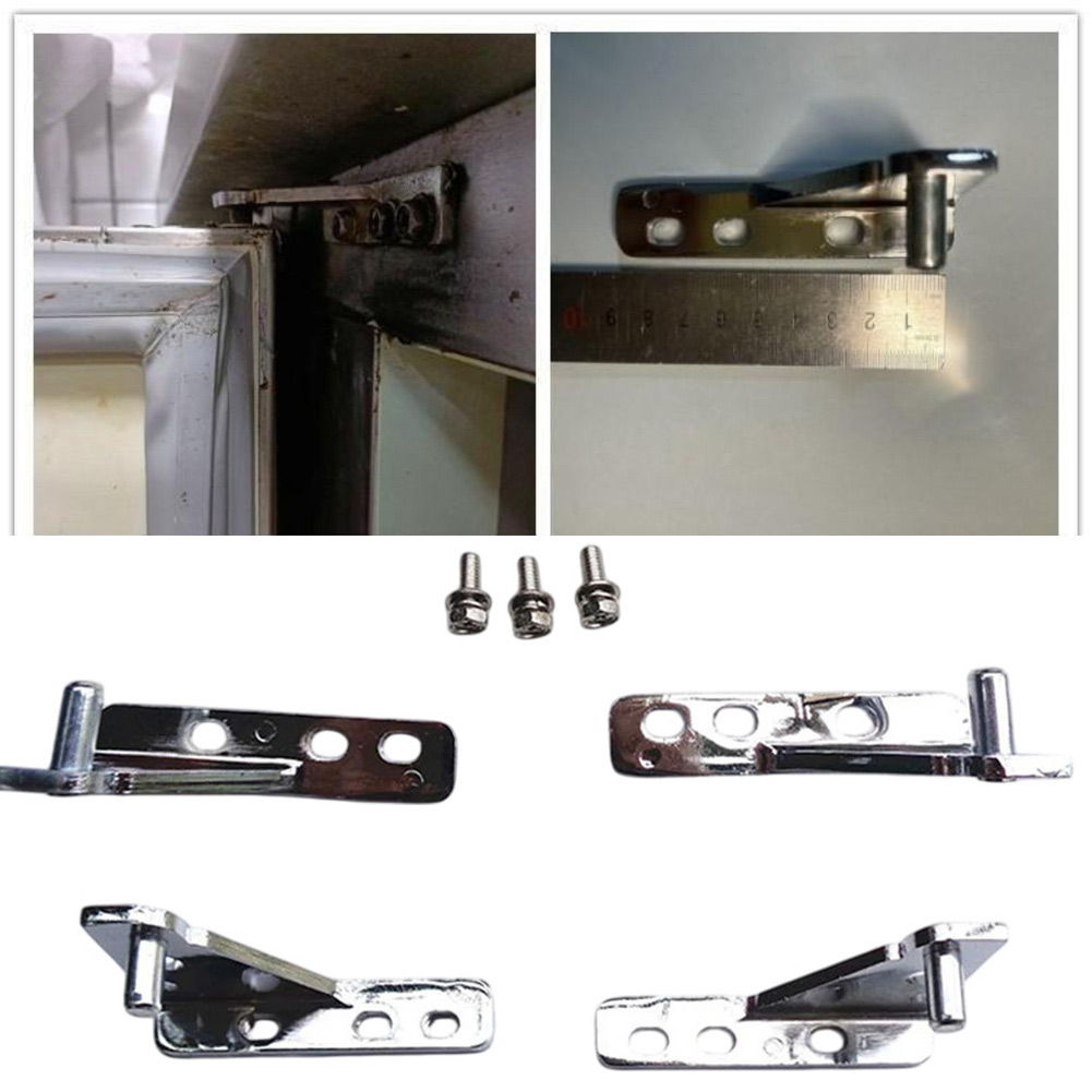 Commercial Kitchen Hardware - 4pcs Zinc Alloy Refrigerator Hinge Wheelbase