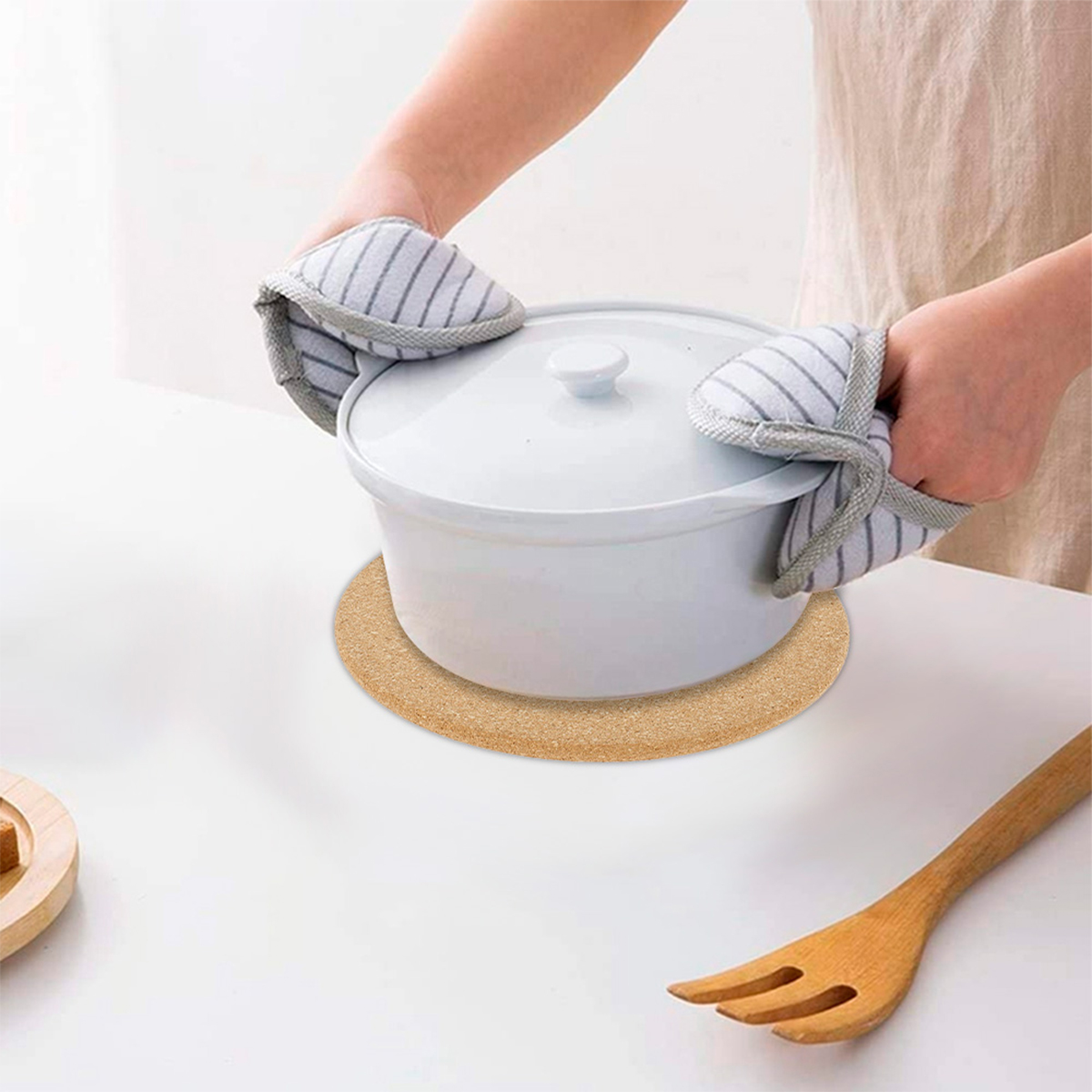 Cork Pot Holder Heat Resistant - Commercial Kitchen Mats ulasan dan harga