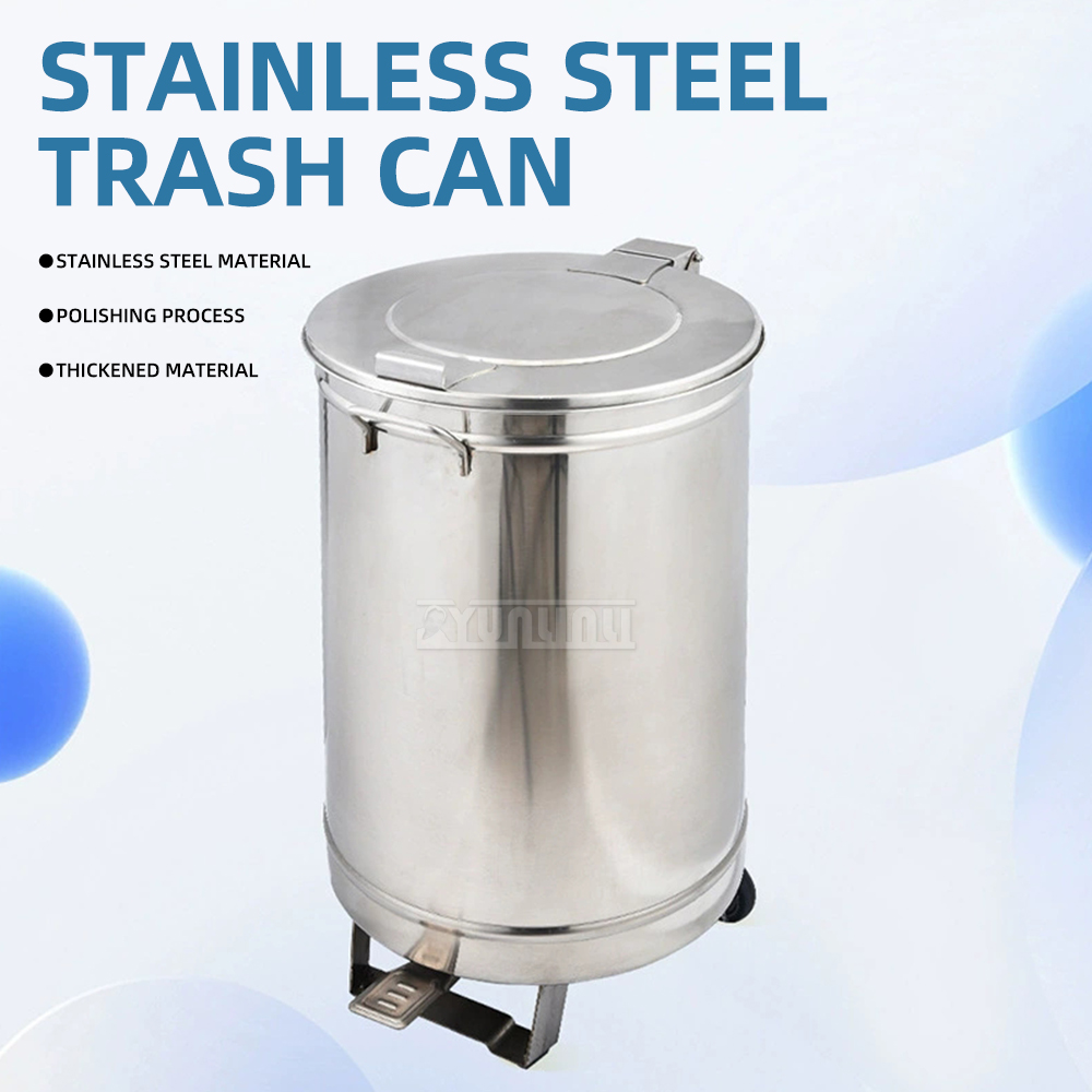 Stainless Steel Step Trash Can - Commercial Kitchen Garbage Can ulasan dan harga
