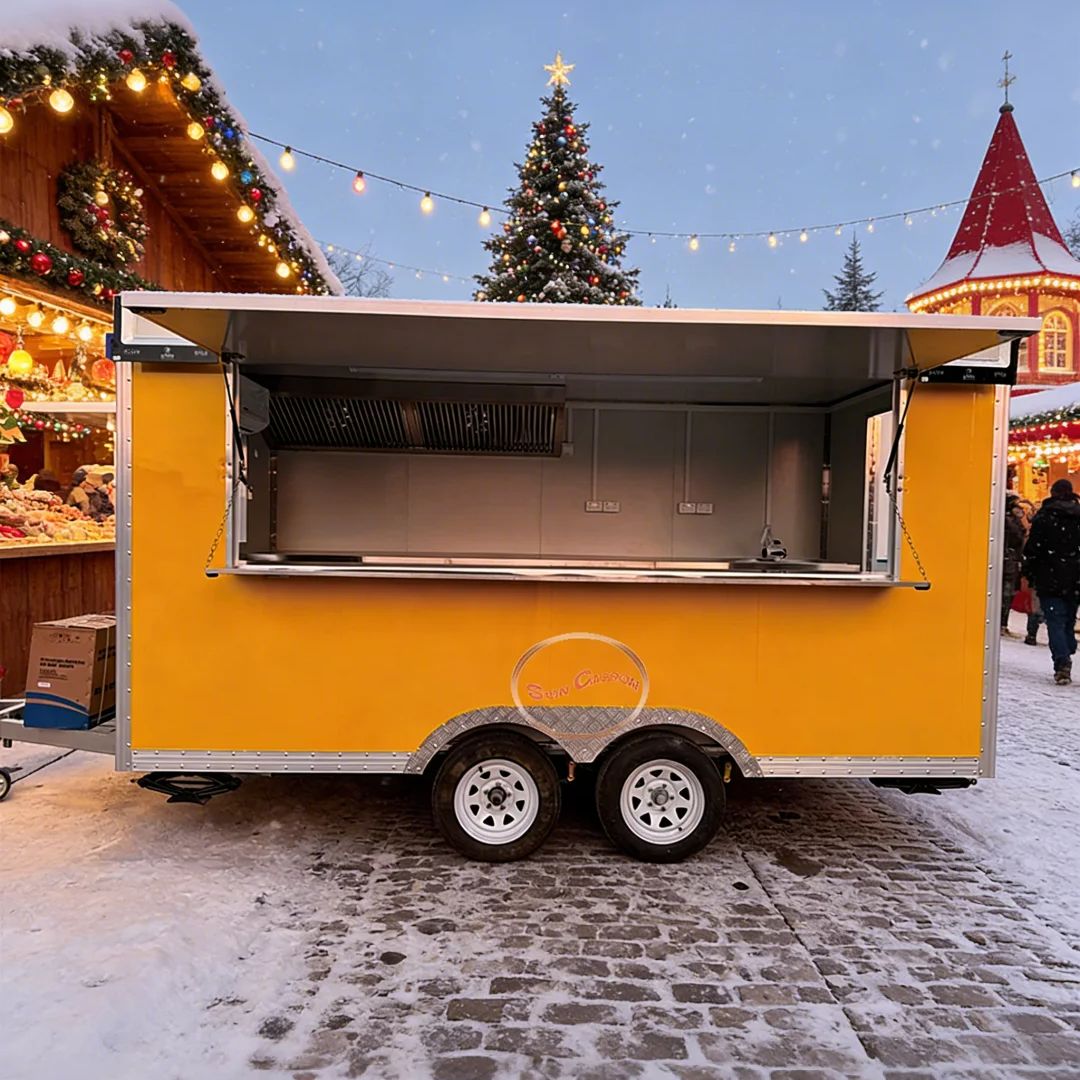 Towable Food Cart with Shelf a - Commercial Kitchen Vendor ulasan dan harga