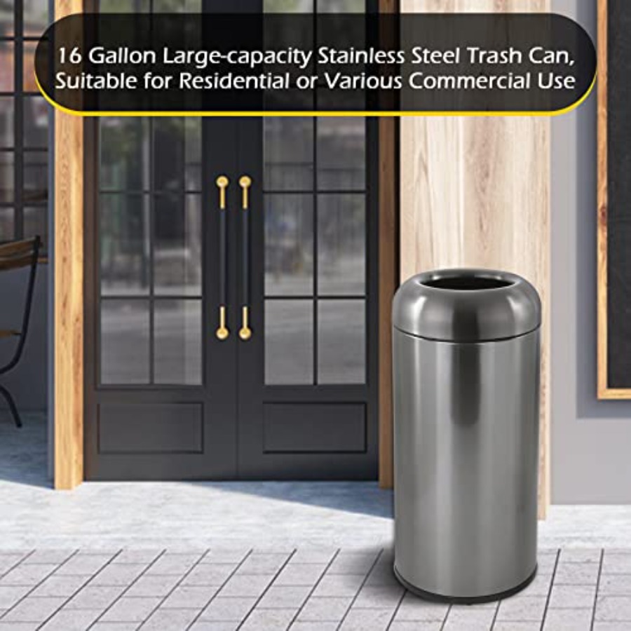 Outdoor Stainless Steel Trash  - Commercial Kitchen Garbage Can ulasan dan harga