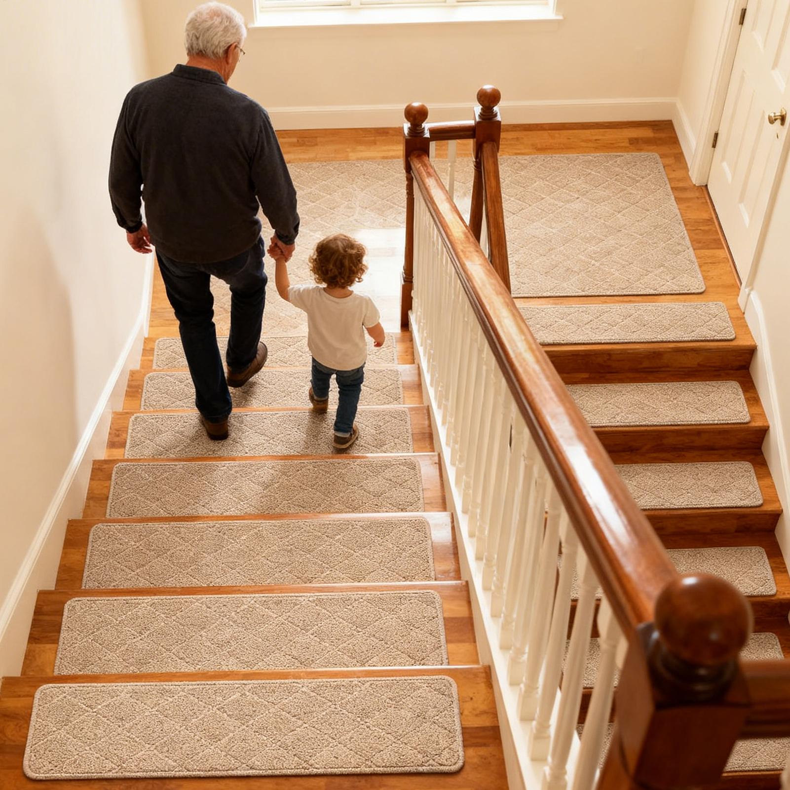 Stair Rugs 7 Pieces Adhesive T - Commercial Kitchen Mats ulasan dan harga