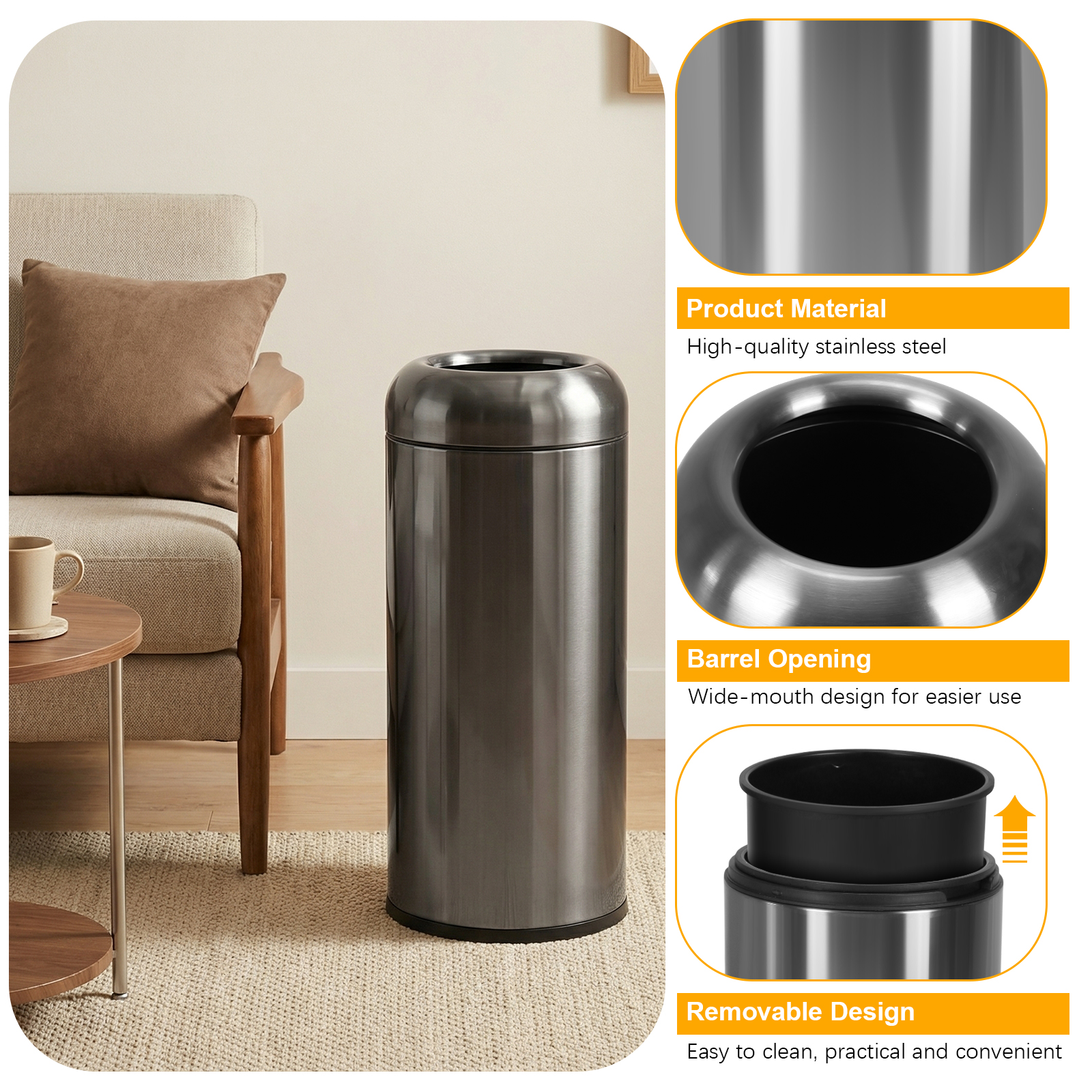 16 Gallon Commercial Big Garba - Commercial Kitchen Garbage Can ulasan dan harga