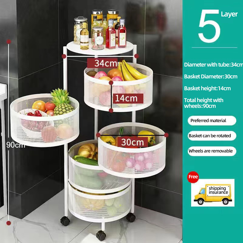 Metal Basket Kitchen Storage M - Commercial Kitchen Rack ulasan dan harga