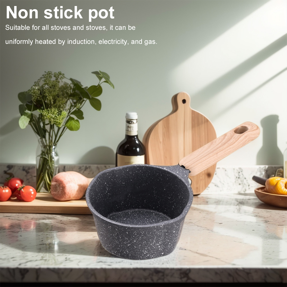 Mini Boiling Pan Wooden Handle - Commercial Kitchen Stove ulasan dan harga