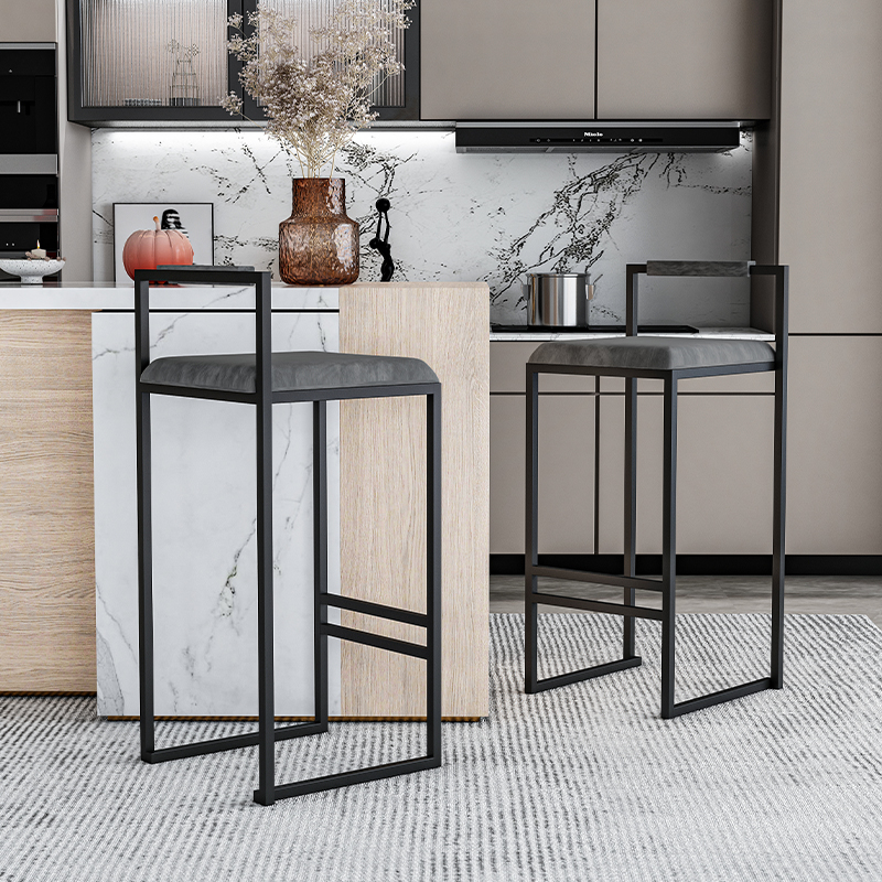Nordic Velvet Black Bar Chairs - Commercial Kitchen Counter ulasan dan harga