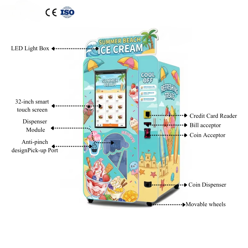 Ice Cream Vending Machine Auto - Soft Serve Ice Cream Machine ulasan dan harga