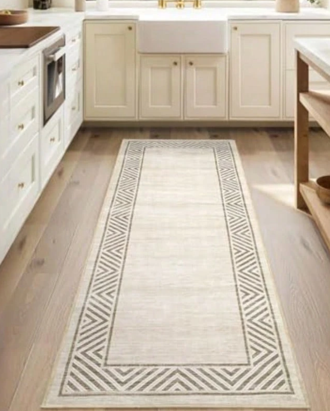 Geometric Gold Floral Feather  - Commercial Kitchen Mats ulasan dan harga