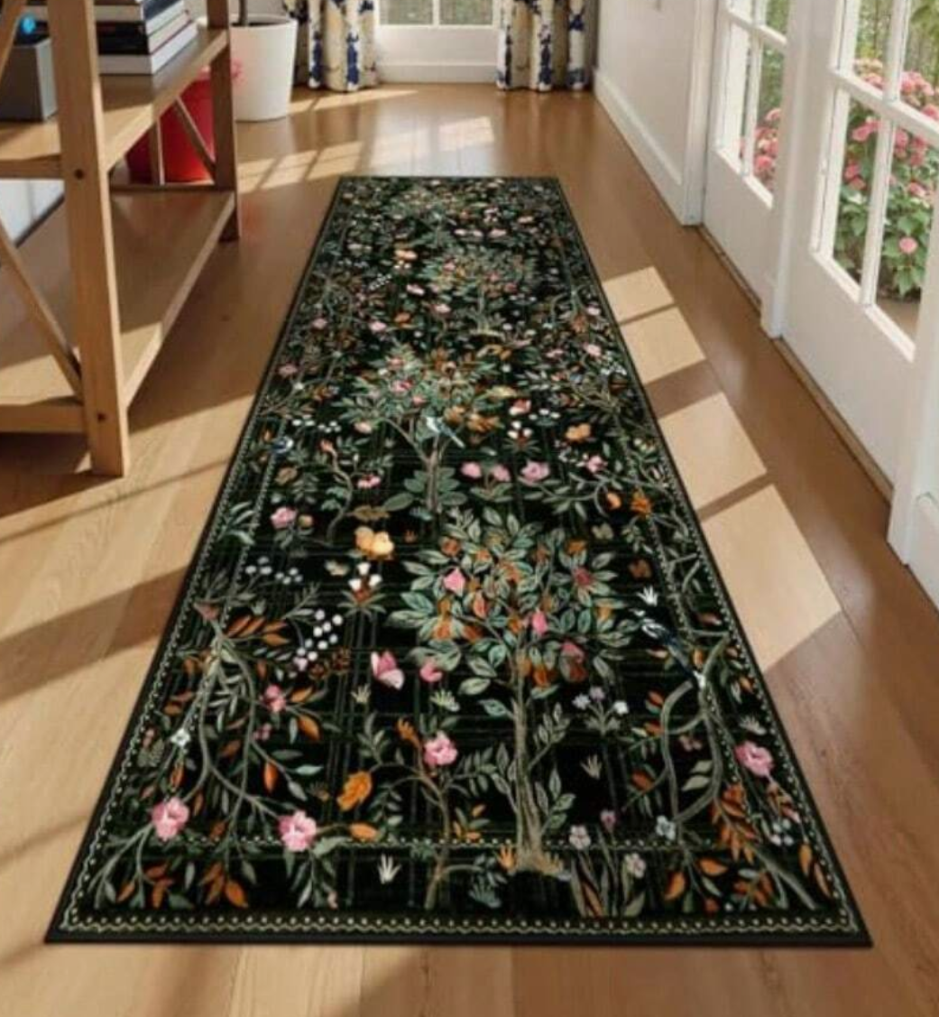 Geometric Gold Floral Feather  - Commercial Kitchen Mats ulasan dan harga