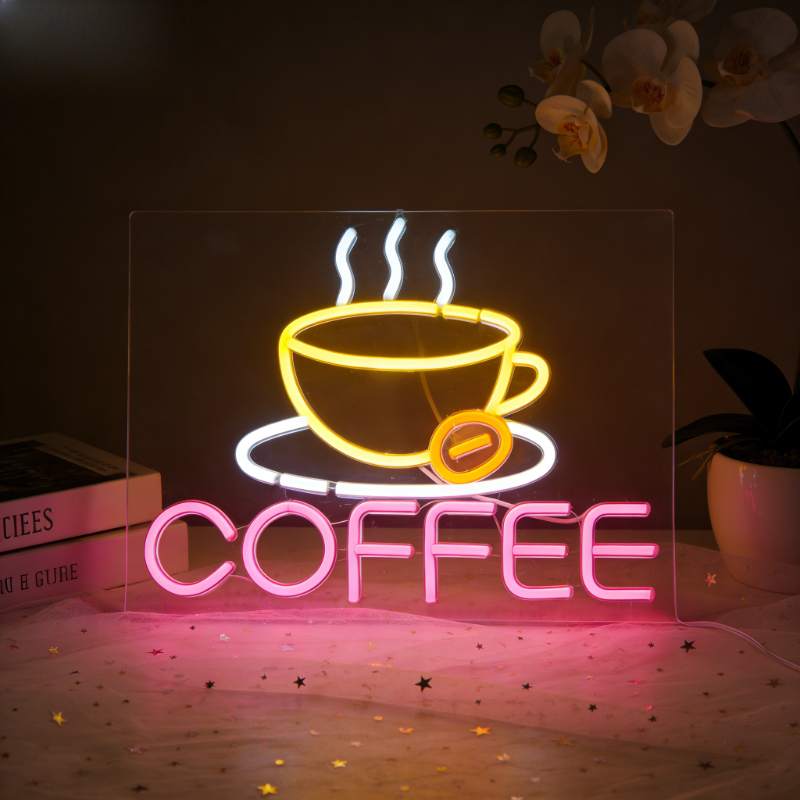 Coffee Cup Neon Light Sign for - Commercial Kitchen Windows ulasan dan harga