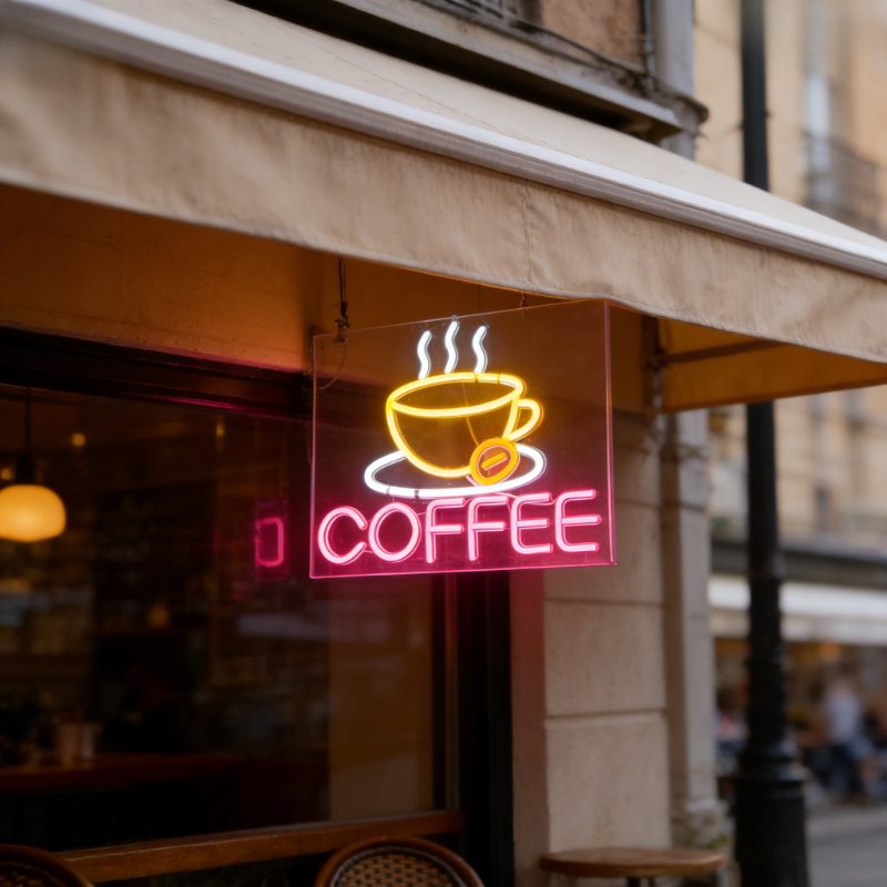 Coffee Cup Neon Light Sign for - Commercial Kitchen Windows ulasan dan harga
