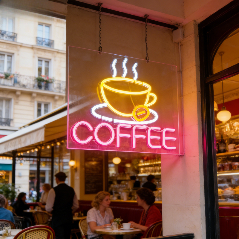 Coffee Cup Neon Light Sign for - Commercial Kitchen Windows ulasan dan harga