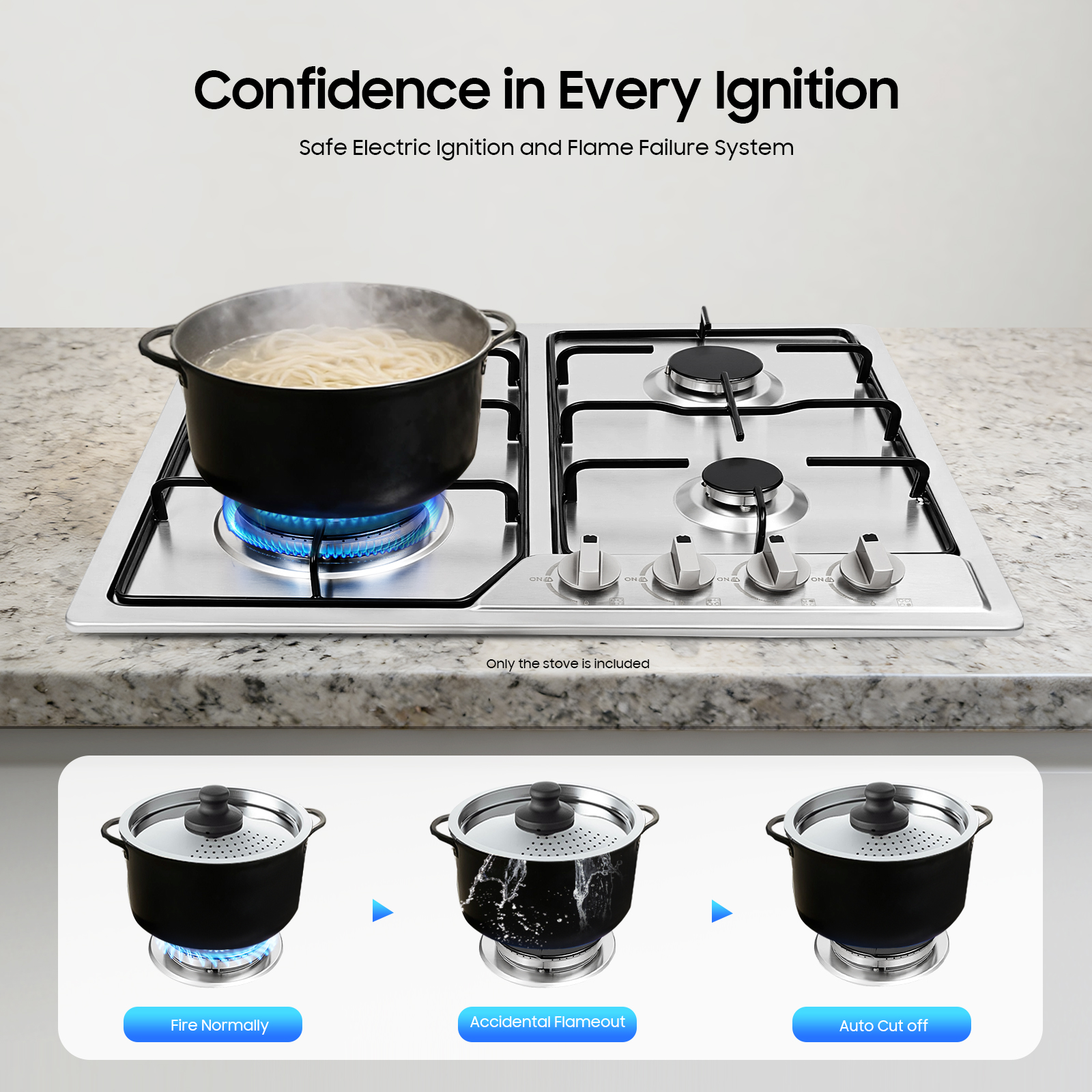4 Head Eye Stove Gas Stove 58* - Commercial Kitchen Stove ulasan dan harga