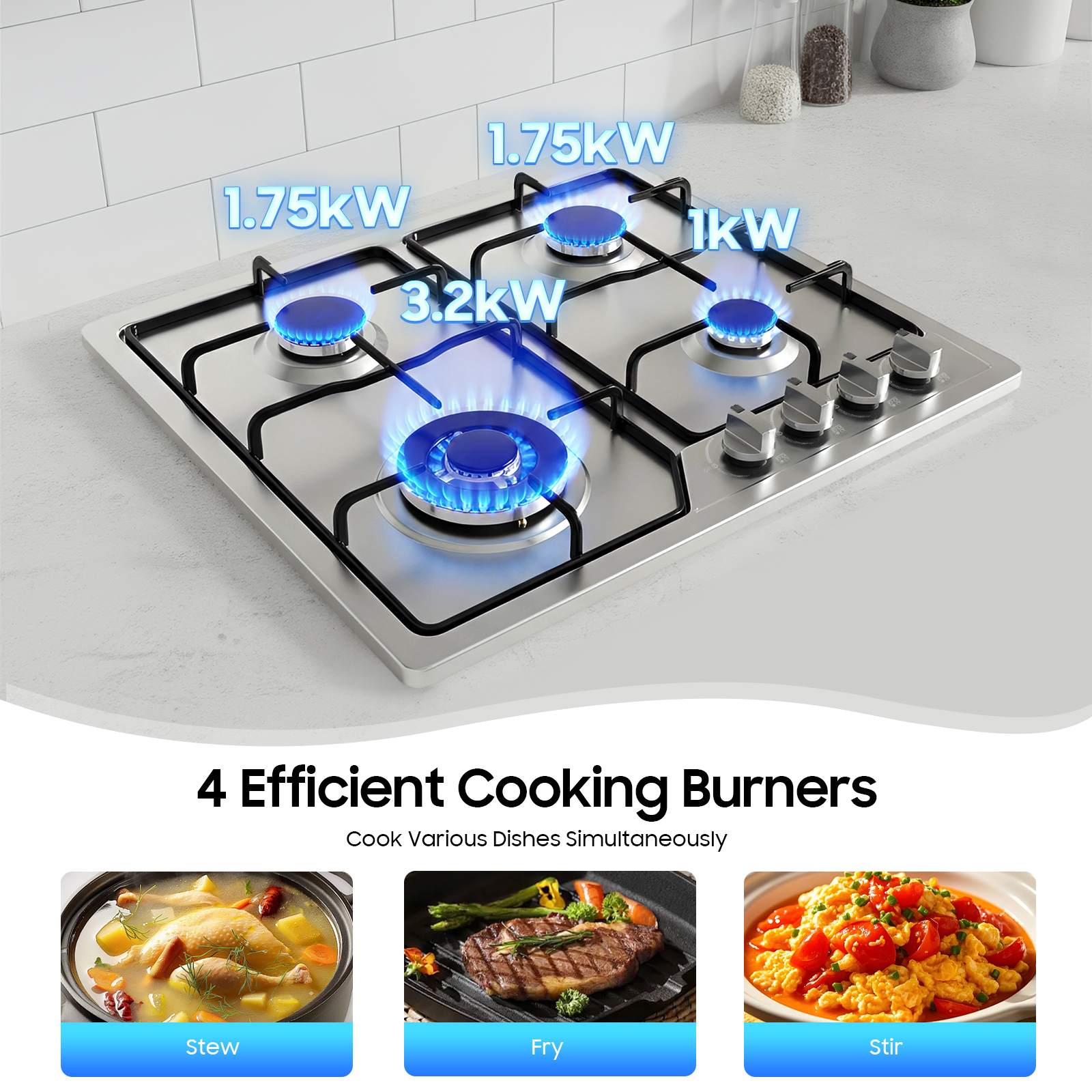 4 Head Eye Stove Gas Stove 58* - Commercial Kitchen Stove ulasan dan harga