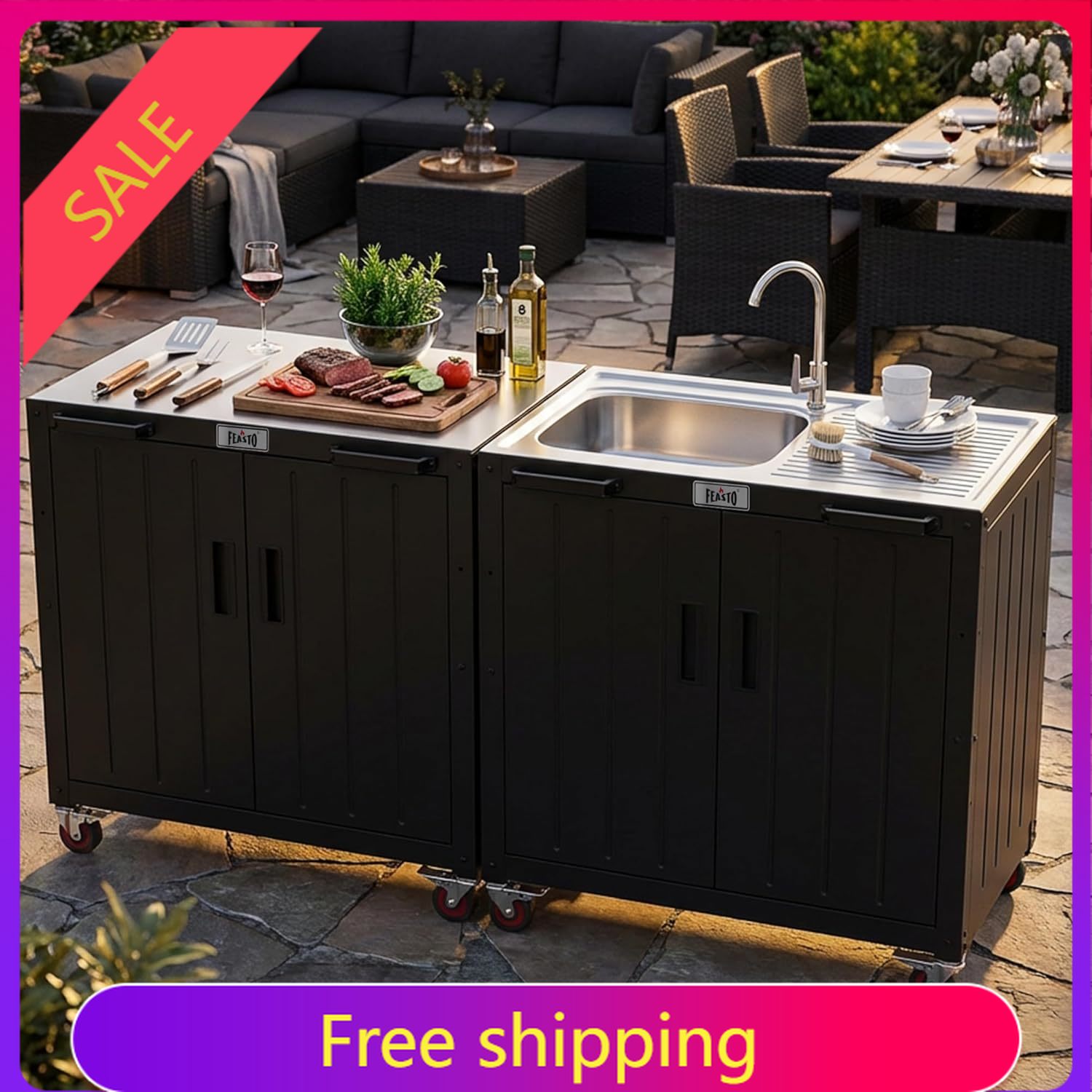 Outdoor Kitchen Island with St - Commercial Kitchen Tap ulasan dan harga