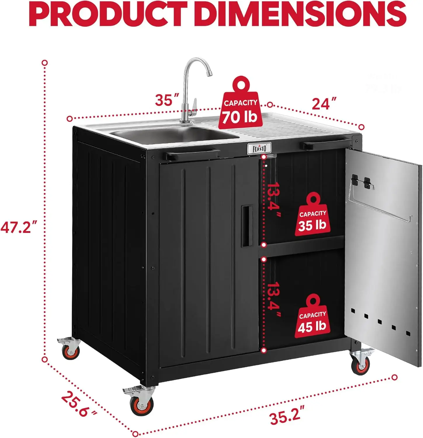 Outdoor Kitchen Island with St - Commercial Kitchen Tap ulasan dan harga