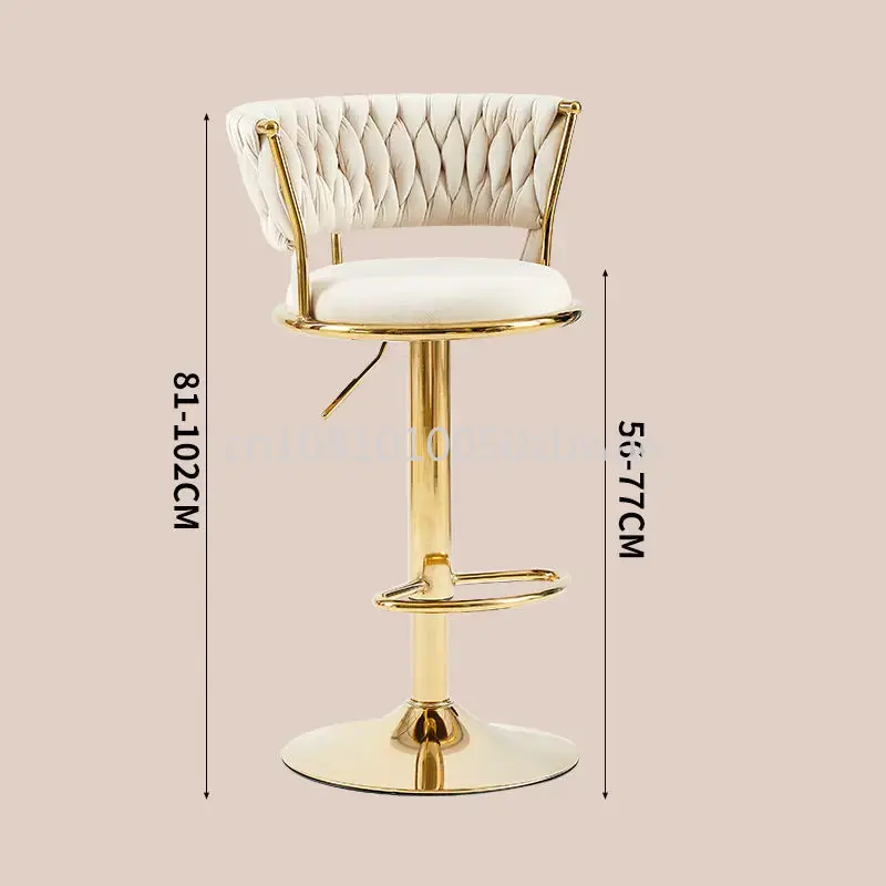 Modern Velvet Bar Stools Swive - Commercial Kitchen Counter ulasan dan harga