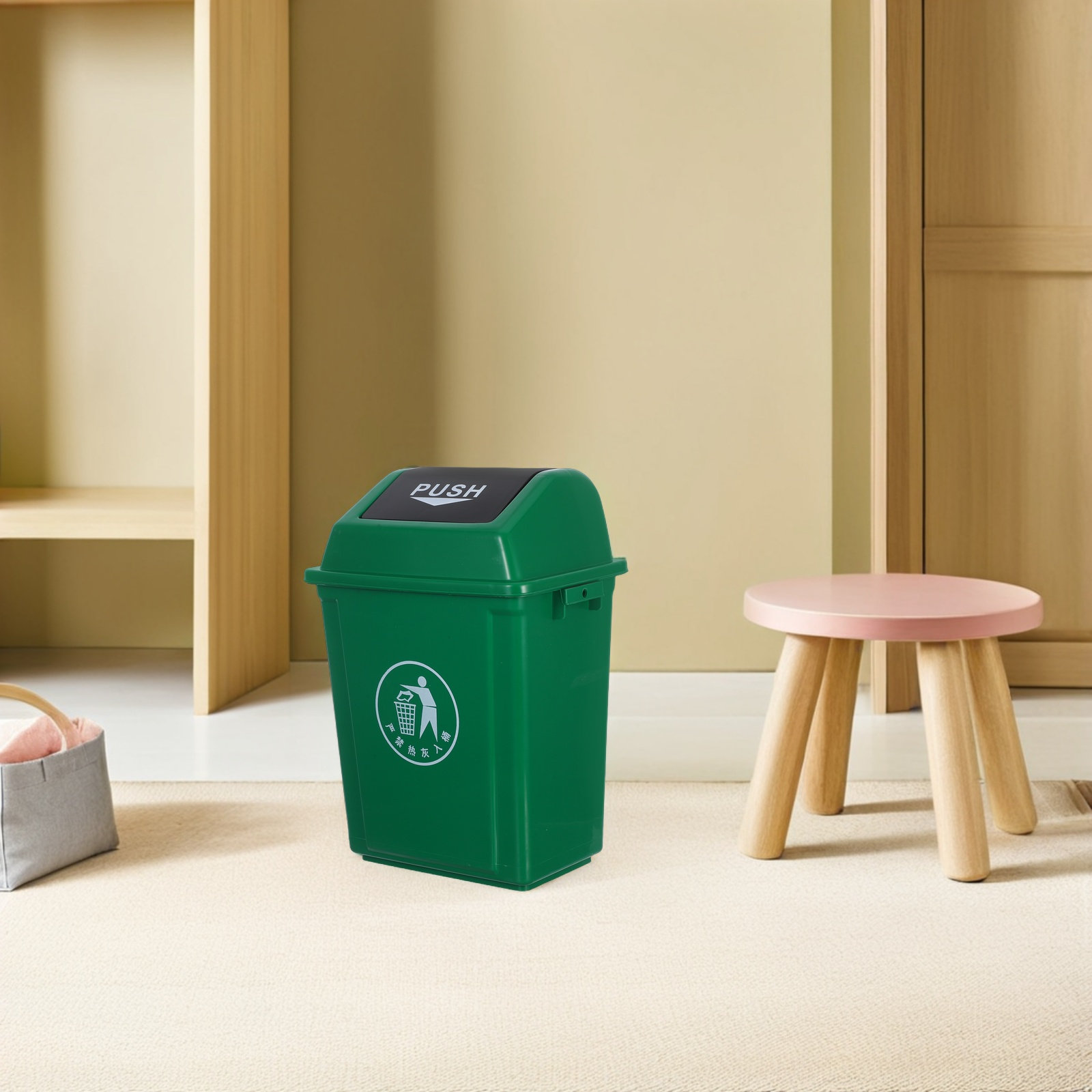 10L Plastic Swing Top Garbage  - Commercial Kitchen Garbage Can ulasan dan harga