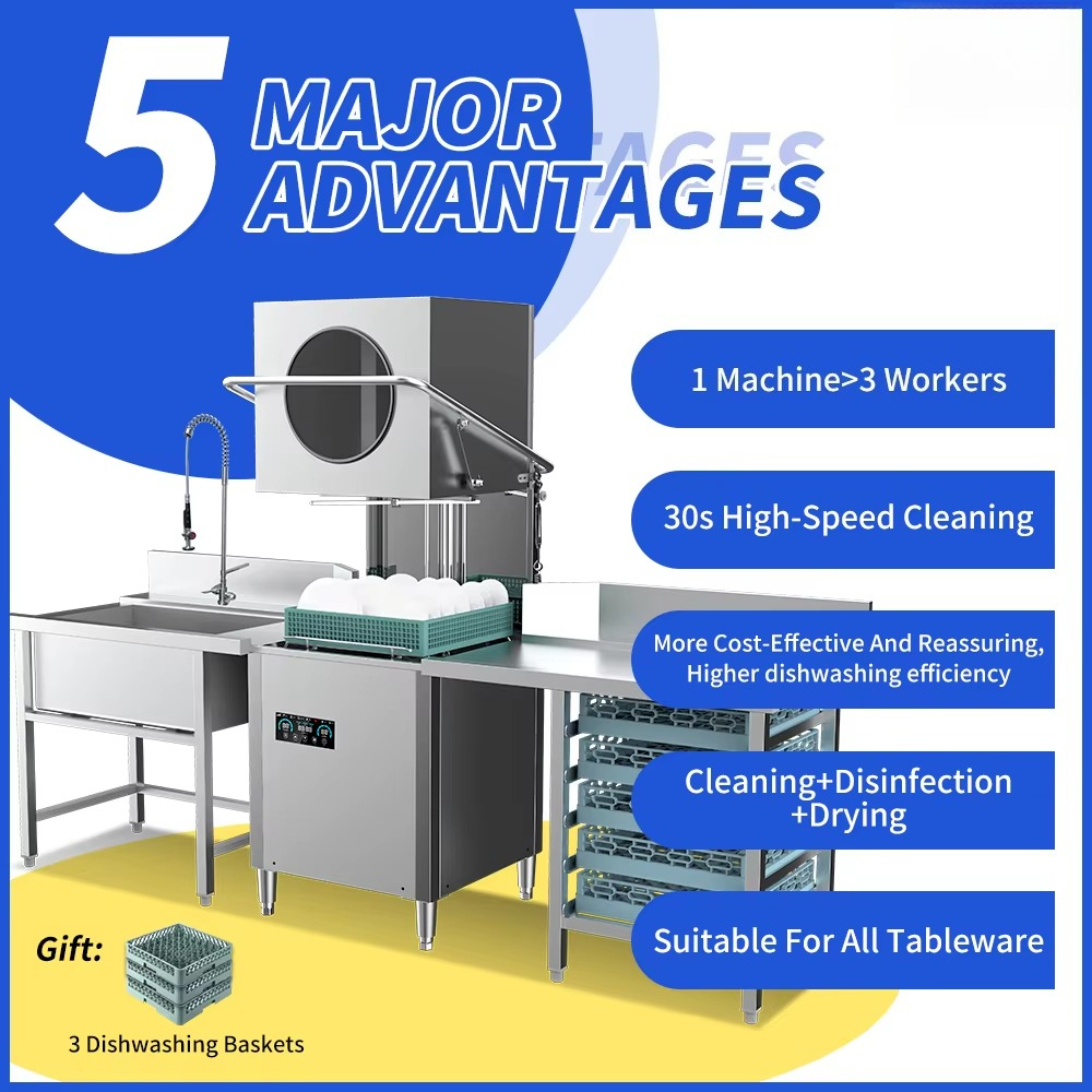 5KW 7KW 9KW Freestanding Smart - Commercial Kitchen Dishwasher ulasan dan harga
