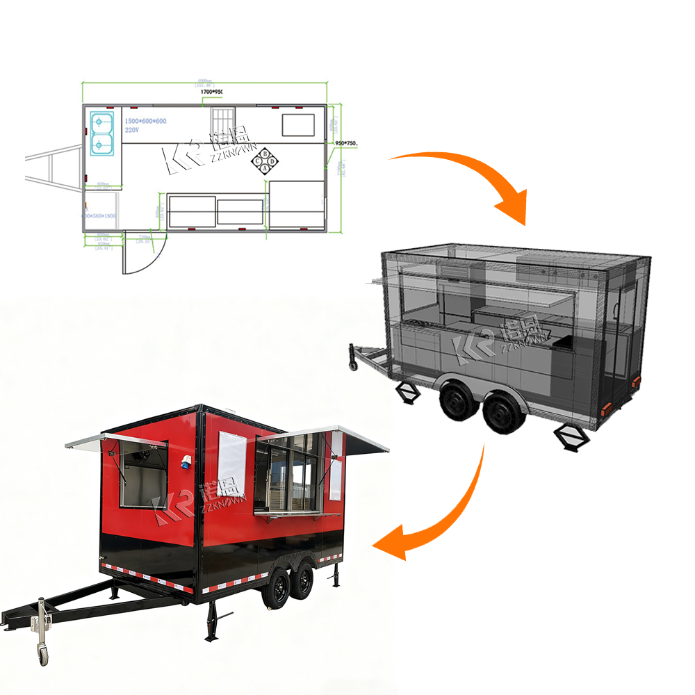 Fully Equipped Pizza Snack Ice - Commercial Kitchen Trailer ulasan dan harga