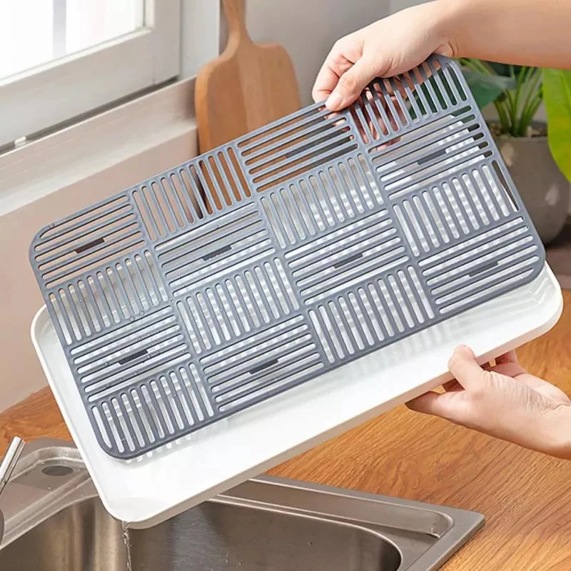 Plastic Drain Rack Dish Cup Dr - Commercial Kitchen Mats ulasan dan harga