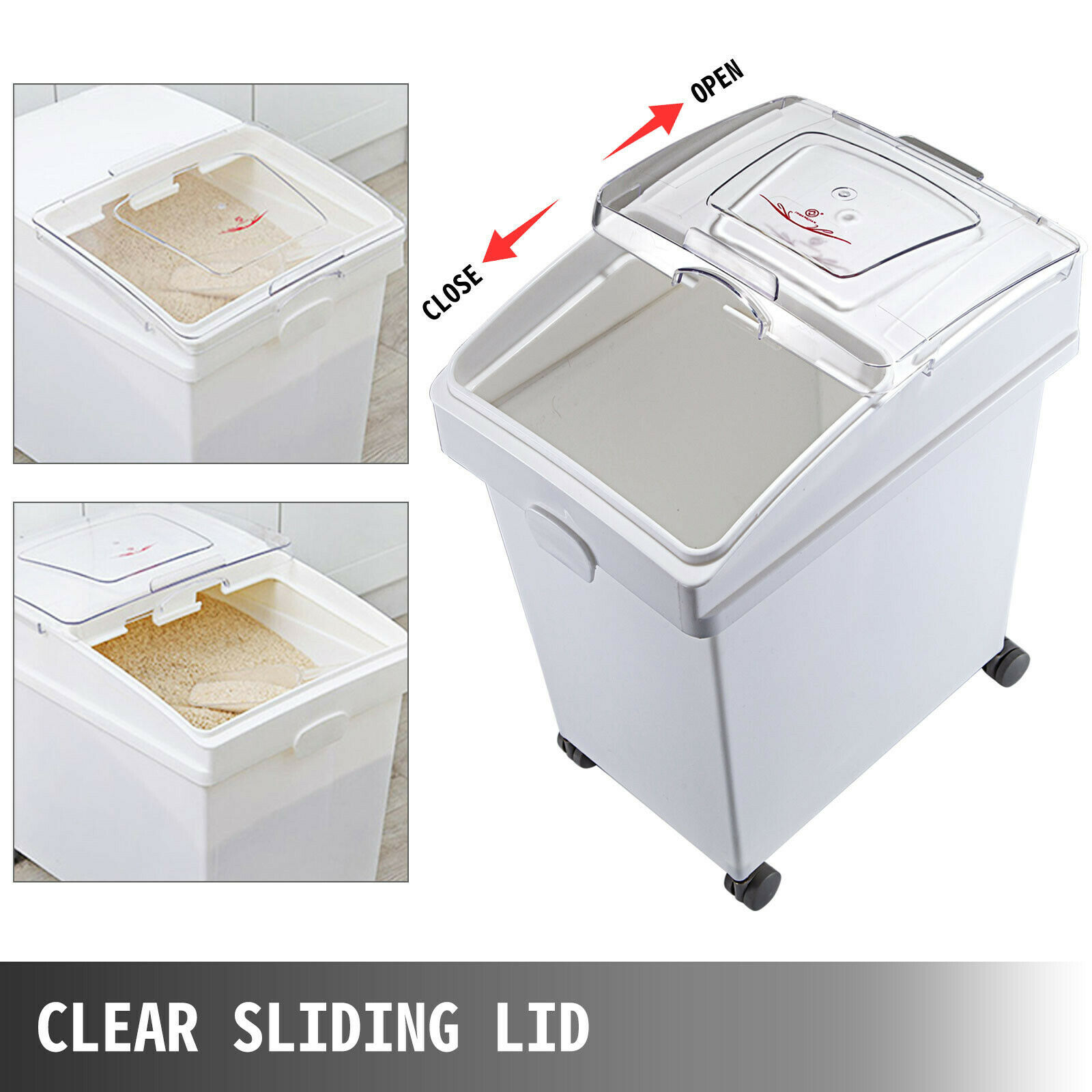 VEVOR 25L Dry Ingredient Stora - Commercial Kitchen Bin ulasan dan harga