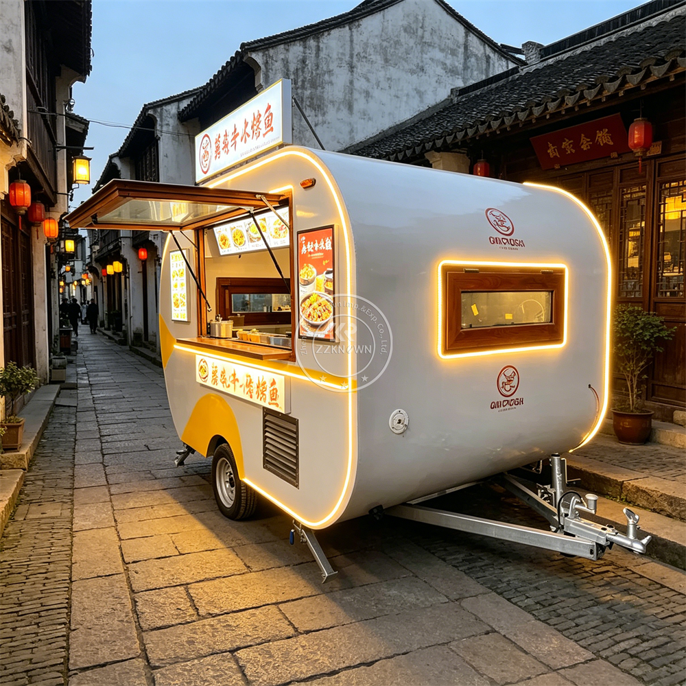 Stainless Steel Mobile Food Tr - Commercial Kitchen Trailer ulasan dan harga