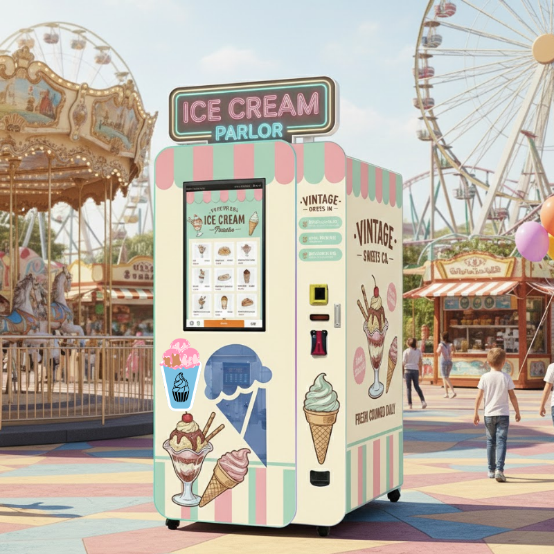 Customized Soft Ice Cream Vend - Soft Serve Ice Cream Machine ulasan dan harga