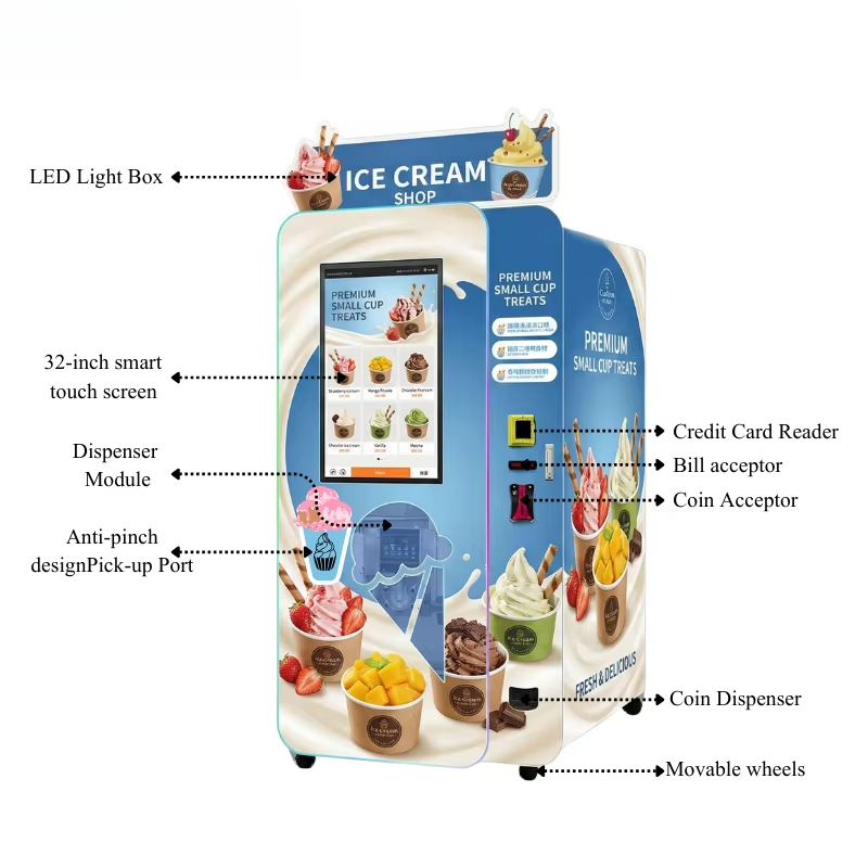 Customized Soft Ice Cream Vend - Soft Serve Ice Cream Machine ulasan dan harga