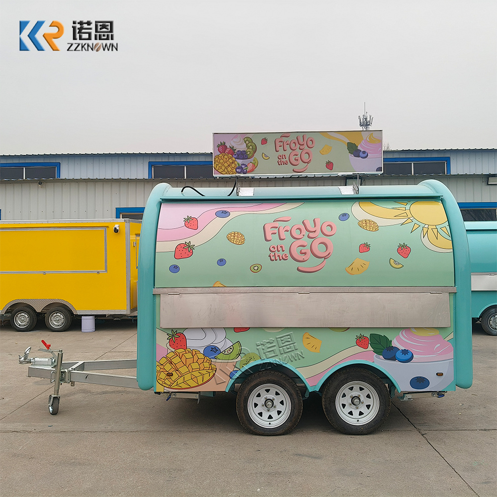 Mobile Ice Cream Trailer Coffe - Commercial Kitchen Trailer ulasan dan harga