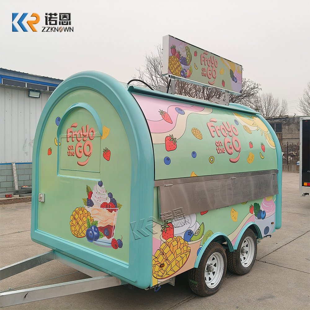Mobile Ice Cream Trailer Coffe - Commercial Kitchen Trailer ulasan dan harga