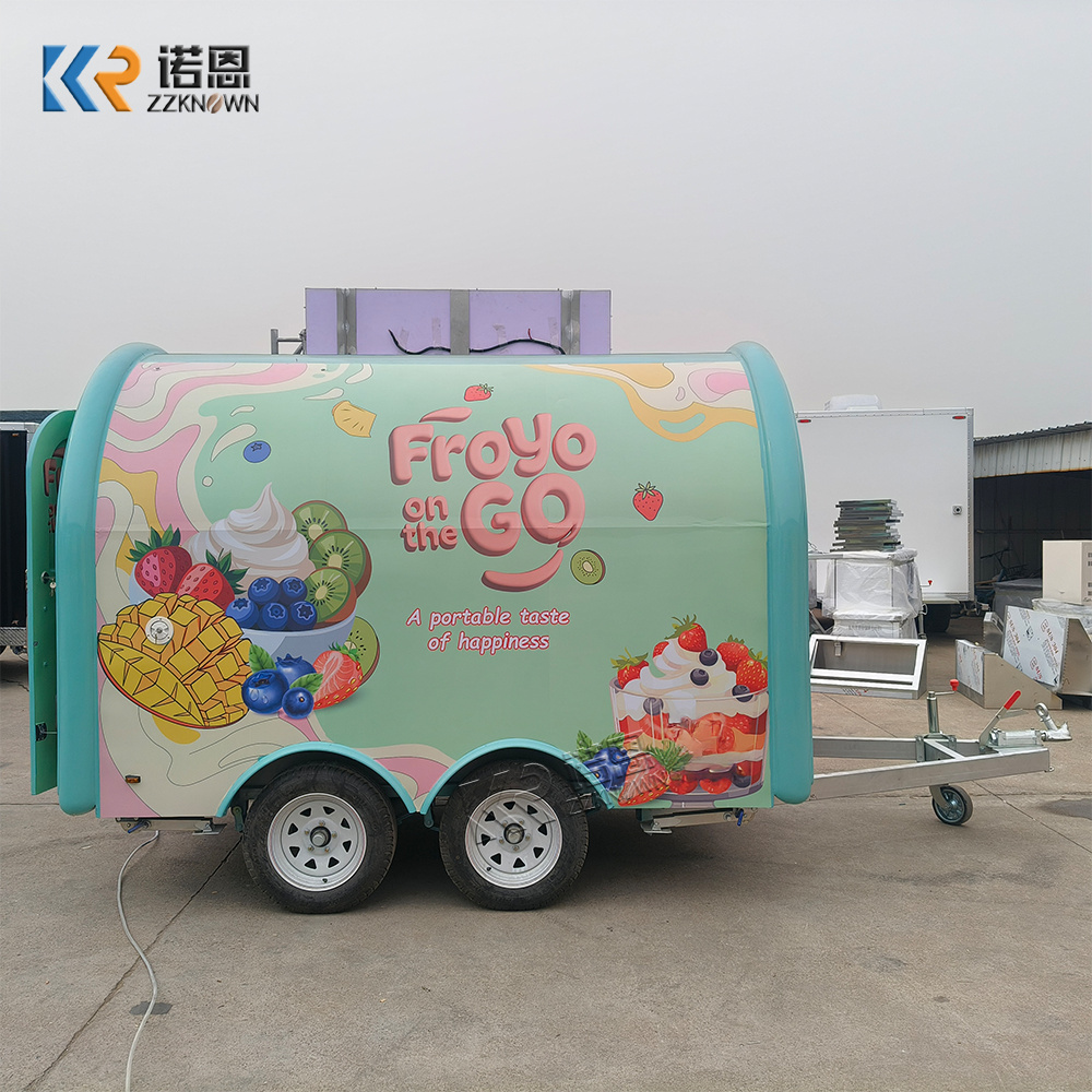 Mobile Ice Cream Trailer Coffe - Commercial Kitchen Trailer ulasan dan harga