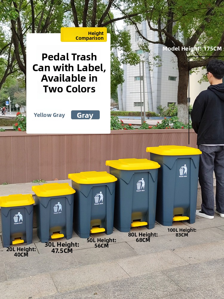Large Capaci Foot Pedal Tra Ca - Commercial Kitchen Garbage Can ulasan dan harga
