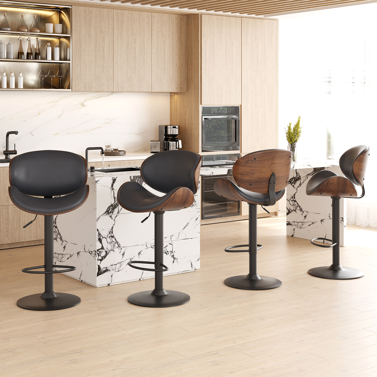 Farini Set of 2 Swivel Bar Sto - Commercial Kitchen Island ulasan dan harga
