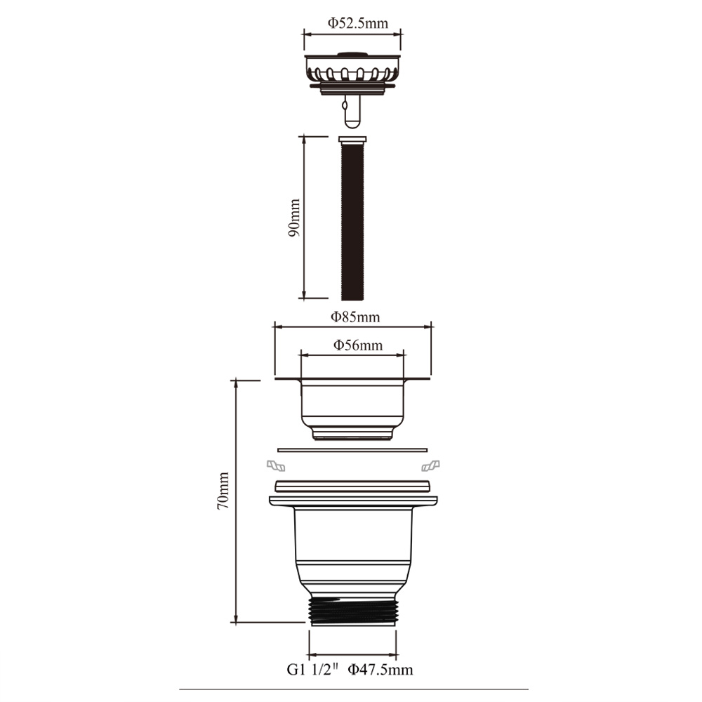 Talea 114MM Polished Golden Co - Commercial Kitchen Bin ulasan dan harga