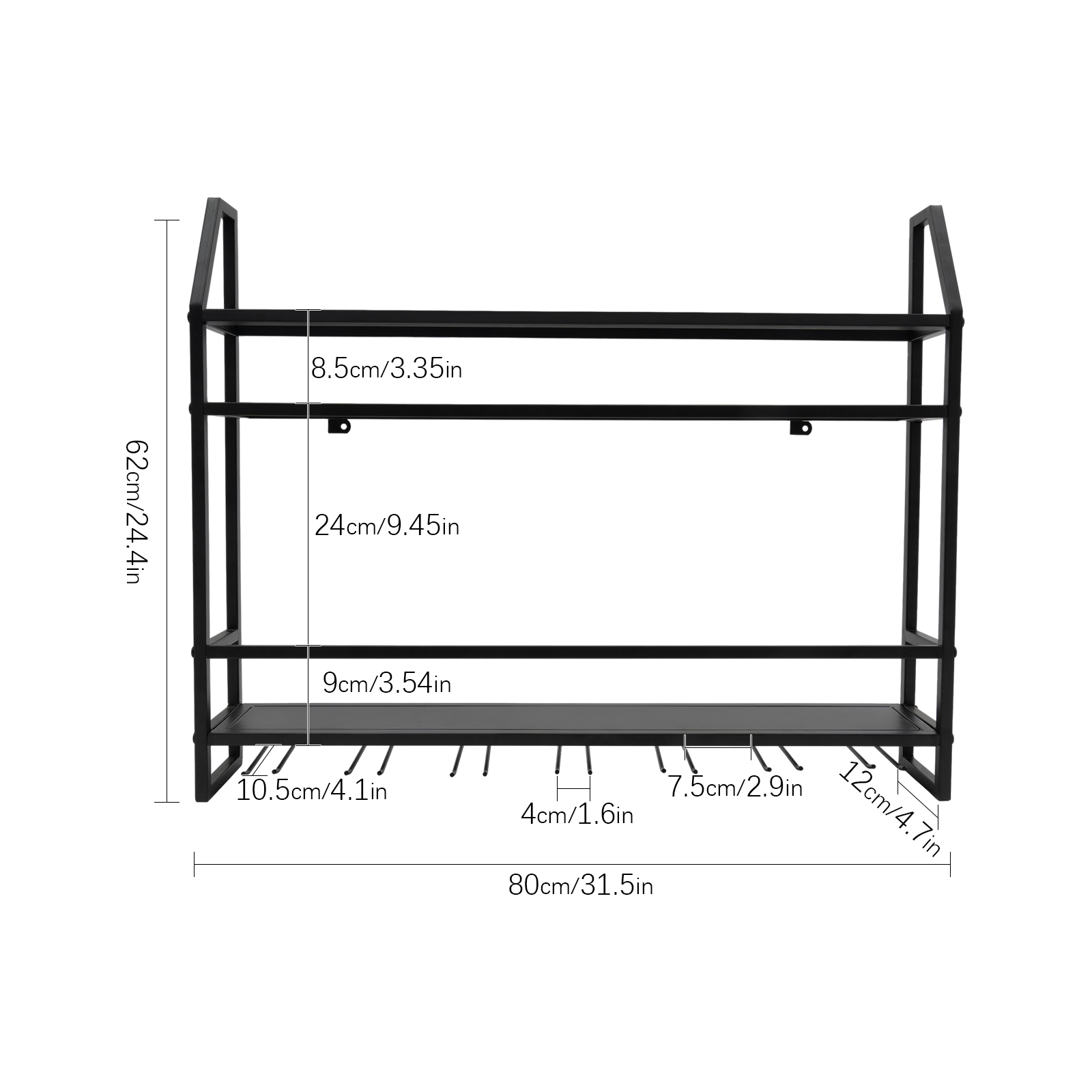 Double-layer Wine Rack Wall-Mo - Commercial Kitchen Rack ulasan dan harga