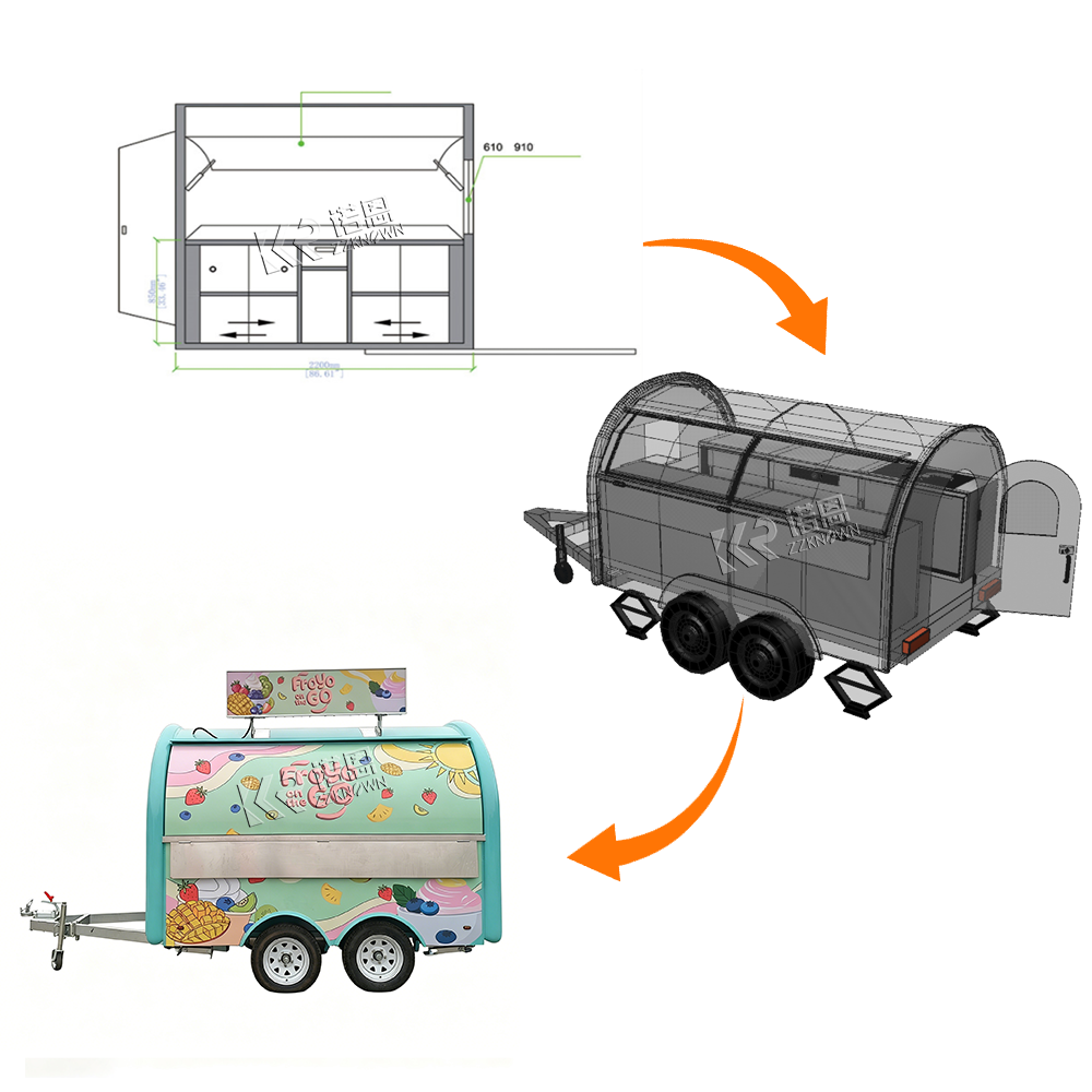 Mobile Food Trailer Commercial - Commercial Kitchen Trailer ulasan dan harga