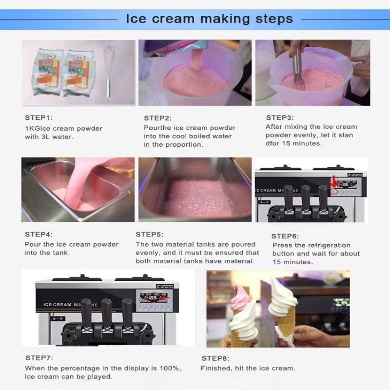 Customized Compressor Ice Crea - Soft Serve Ice Cream Machine ulasan dan harga