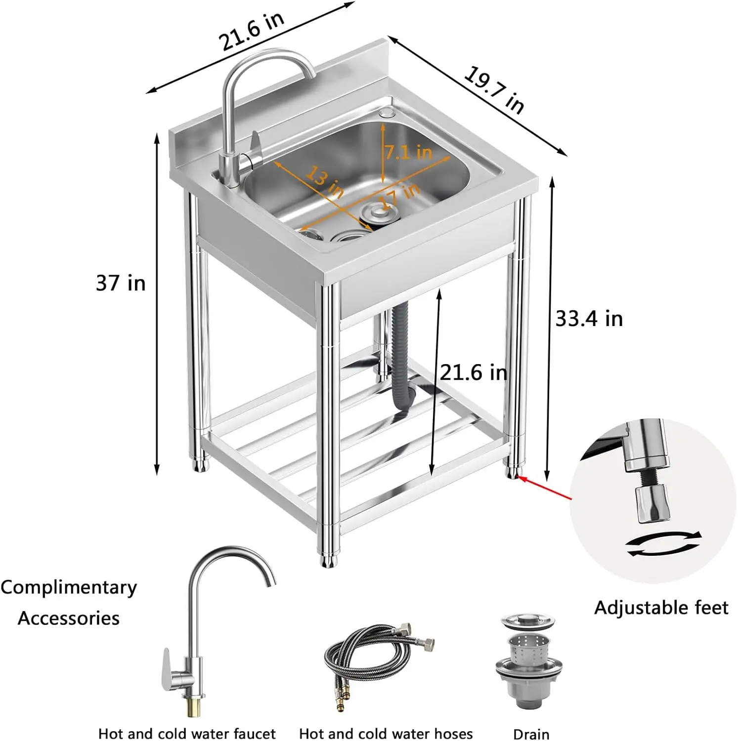 Free Standing Stainless-Steel  - Commercial Kitchen Set ulasan dan harga