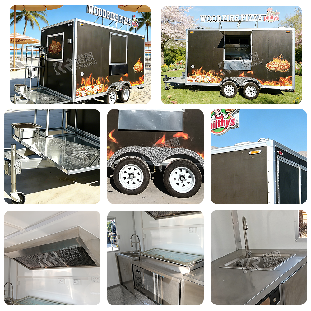 Customizable Food Vending Cart - Commercial Kitchen Trailer ulasan dan harga