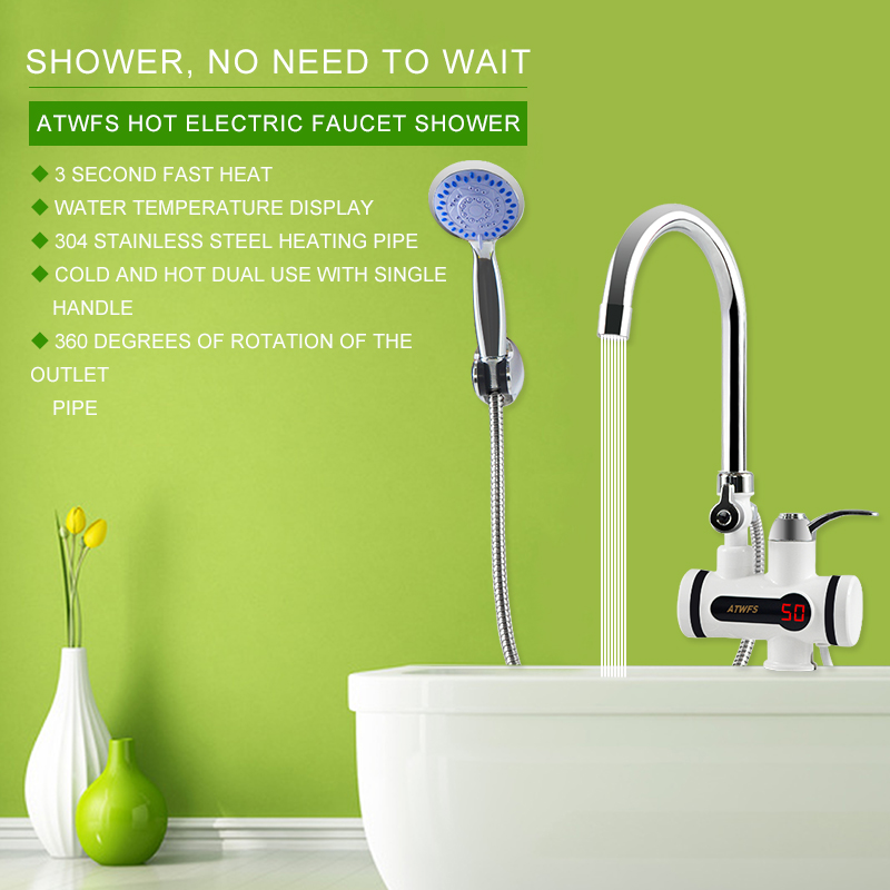 ATWFS 3000W Tankless Water Hea - Commercial Kitchen Tap ulasan dan harga