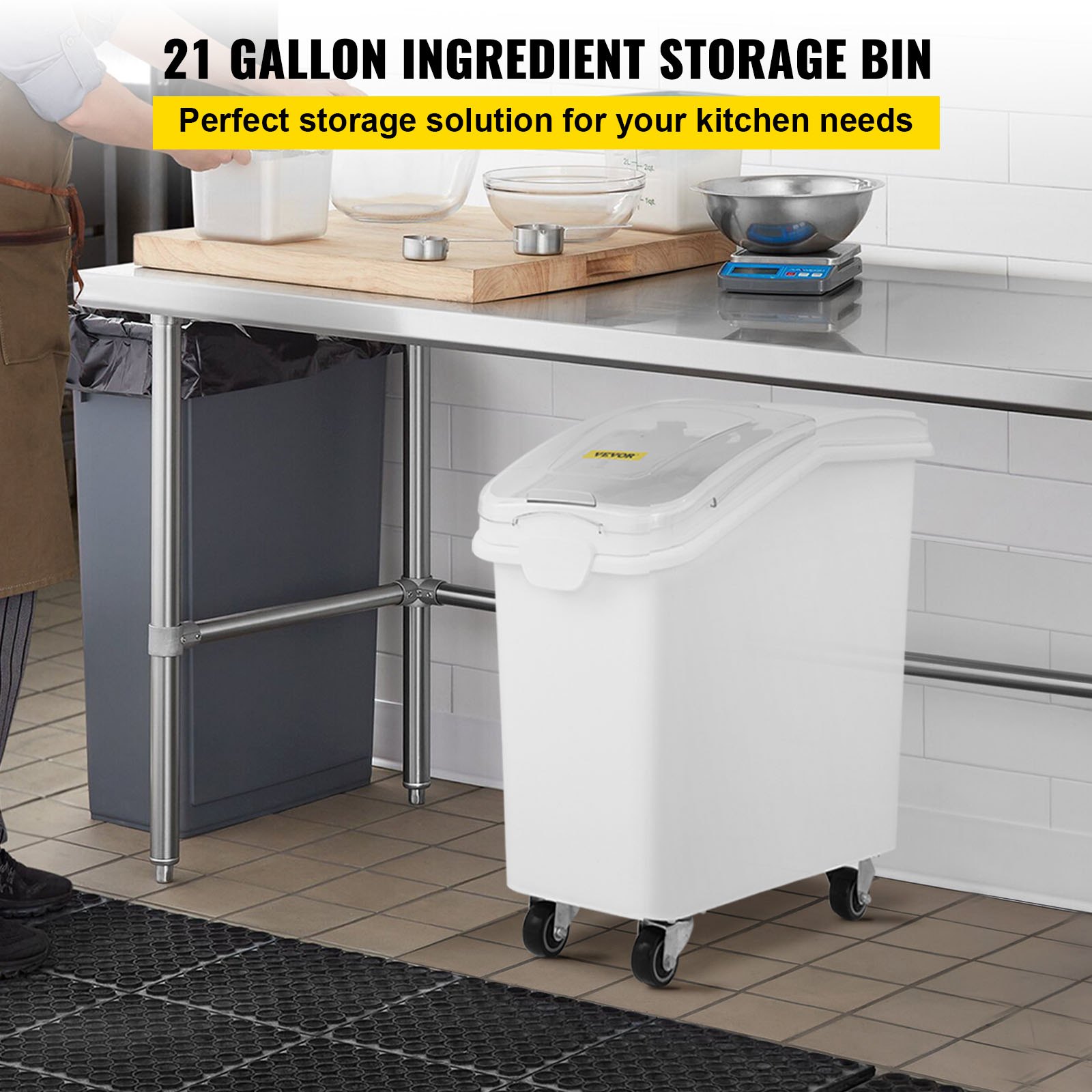 21 Gallon Ingredient Bin With  - Commercial Kitchen Bin ulasan dan harga