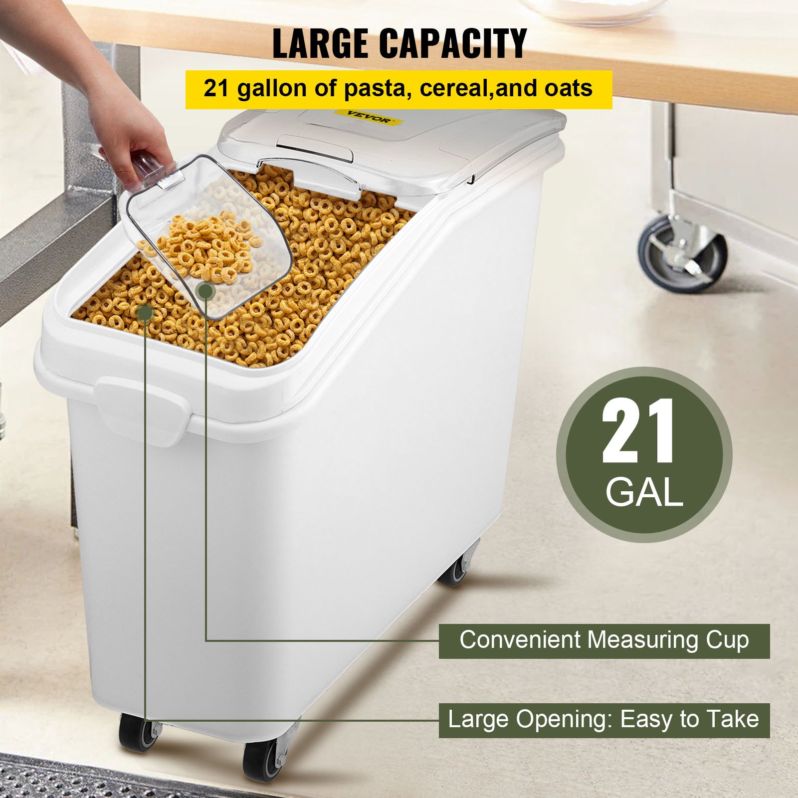 21 Gallon Ingredient Bin With  - Commercial Kitchen Bin ulasan dan harga