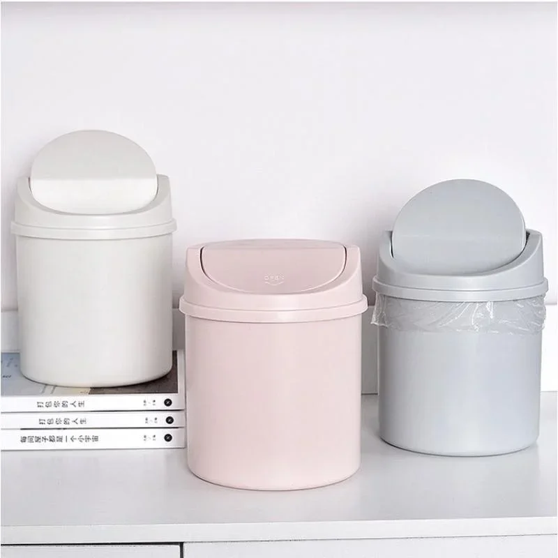 Mini Desktop Trash Can with Li - Commercial Kitchen Bin ulasan dan harga