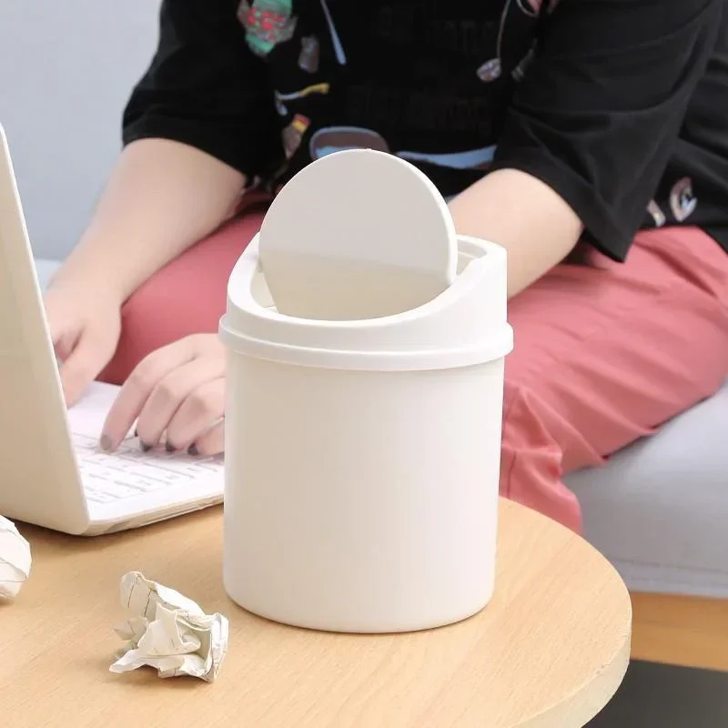Mini Desktop Trash Can with Li - Commercial Kitchen Bin ulasan dan harga