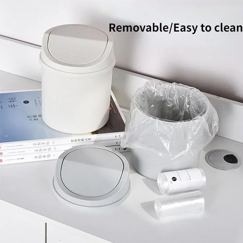Mini Desktop Trash Can with Li - Commercial Kitchen Bin ulasan dan harga