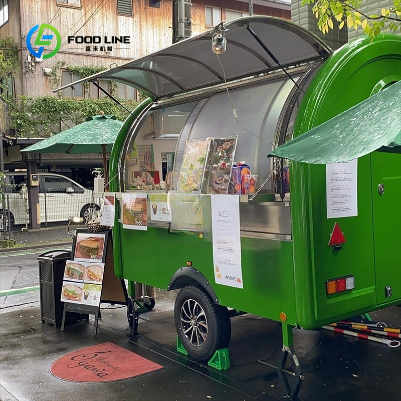 Customized Round Food Trailer  - Commercial Kitchen Windows ulasan dan harga